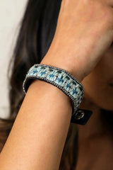 Woven Velvet Snap Bracelet - Boho Clothing and Accessories - Flyclothing LLC