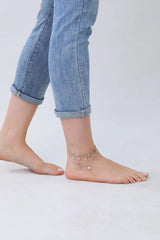 Celestial Star & Moon Anklet – Dreamy Layered Charm✨🌙