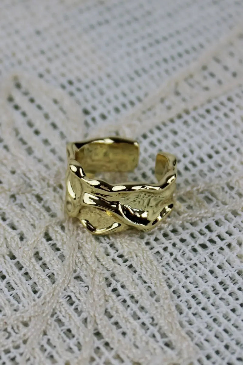 Luxe Asymmetrical Nugget Rings – Minimalist Open-Band Jewelry 🌟⛓️ - Boho Clothing and Accessories - Flyclothing LLC