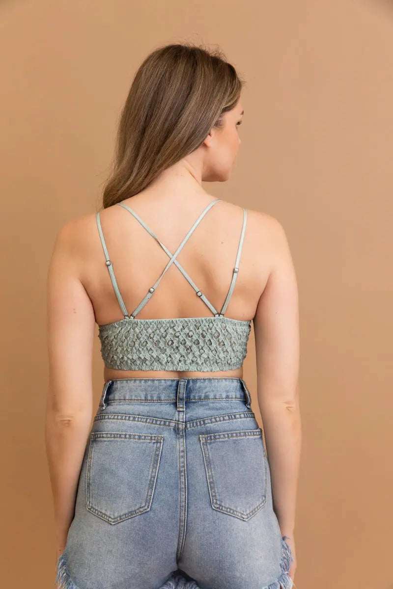 Crochet Lacey Charm Padded Bralette