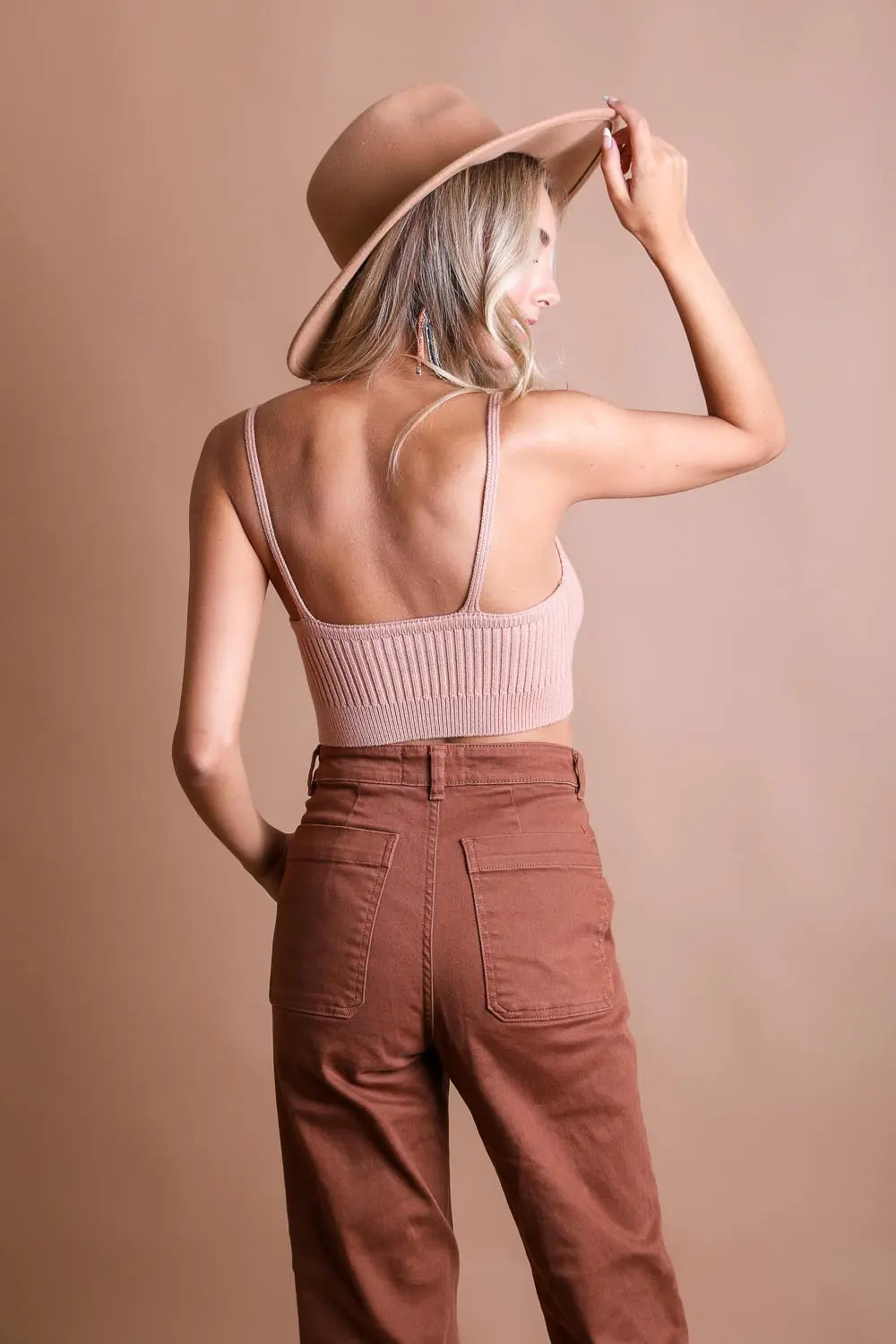 Cuddly Rib Knit Lounge Brami - Boho Clothing and Accessories - Flyclothing LLC