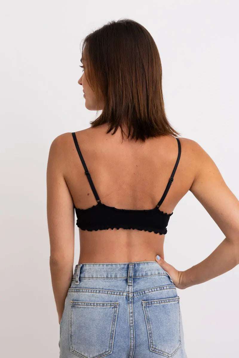 Seamless Lettuce Edge Bow Tie Triangle Bralette 🥬