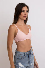 Seamless Lettuce Edge Bow Tie Triangle Bralette 🥬