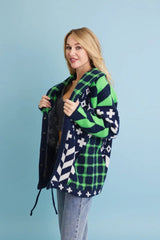 Sierra Spirit Geometric Street Style Knit Cardigan - Boho Clothing and Accessories - Flyclothing LLC