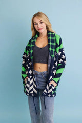 Sierra Spirit Geometric Street Style Knit Cardigan - Boho Clothing and Accessories - Flyclothing LLC