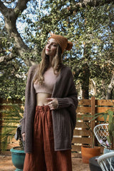 Cuddly Bat Sleeve Knit Cardigan