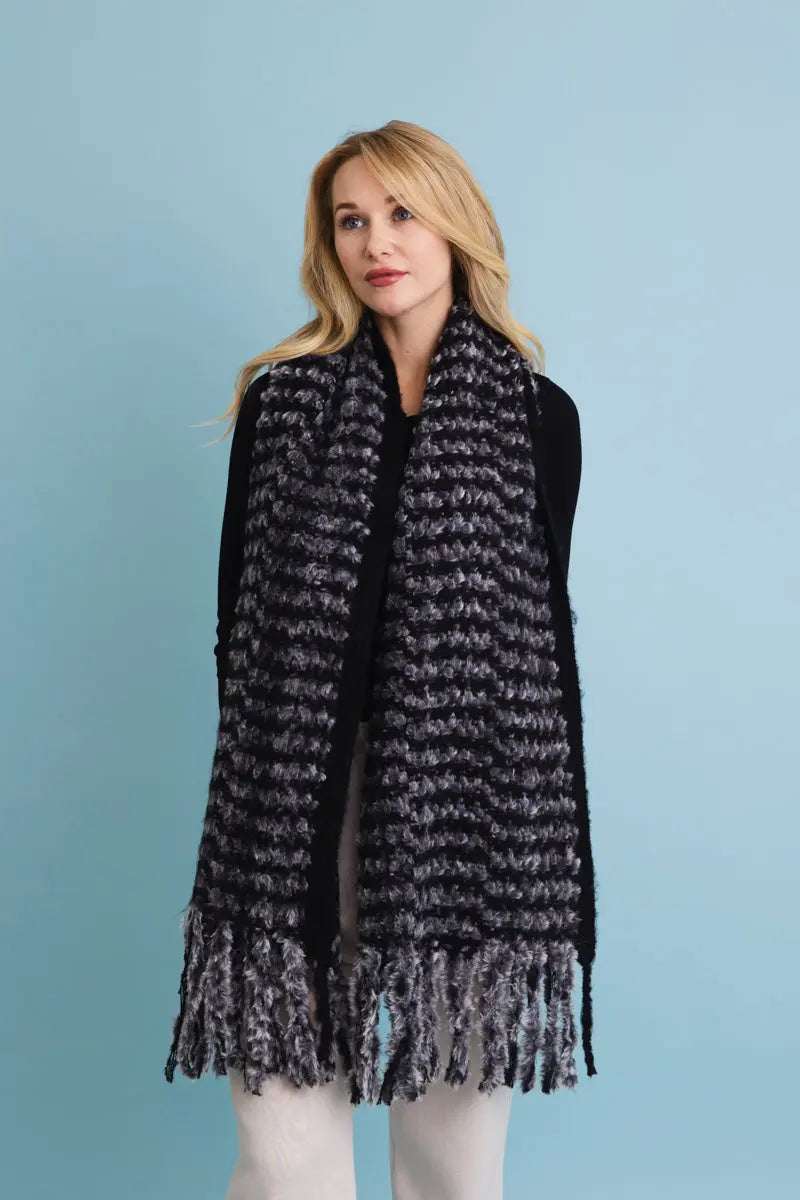 Ultra Soft Chenille Tassel Scarf