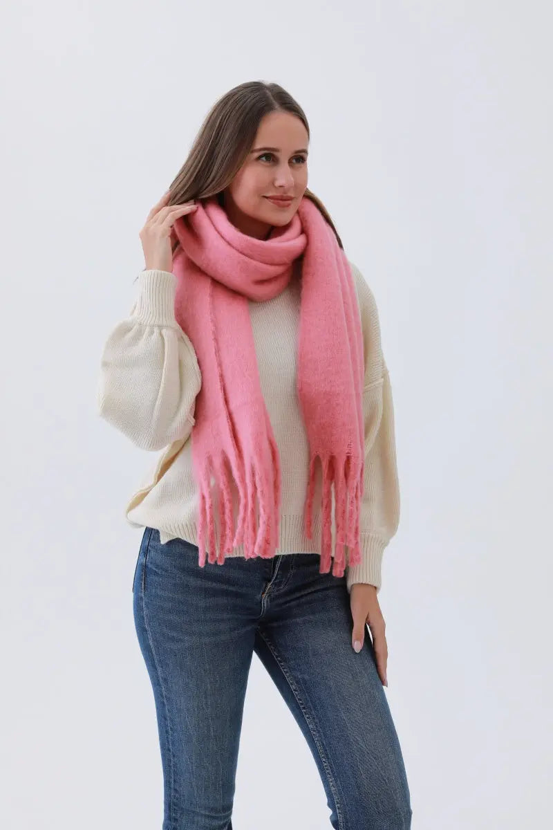 Classic Tassel Knit Scarf – Bestselling Winter Essential❄️✨