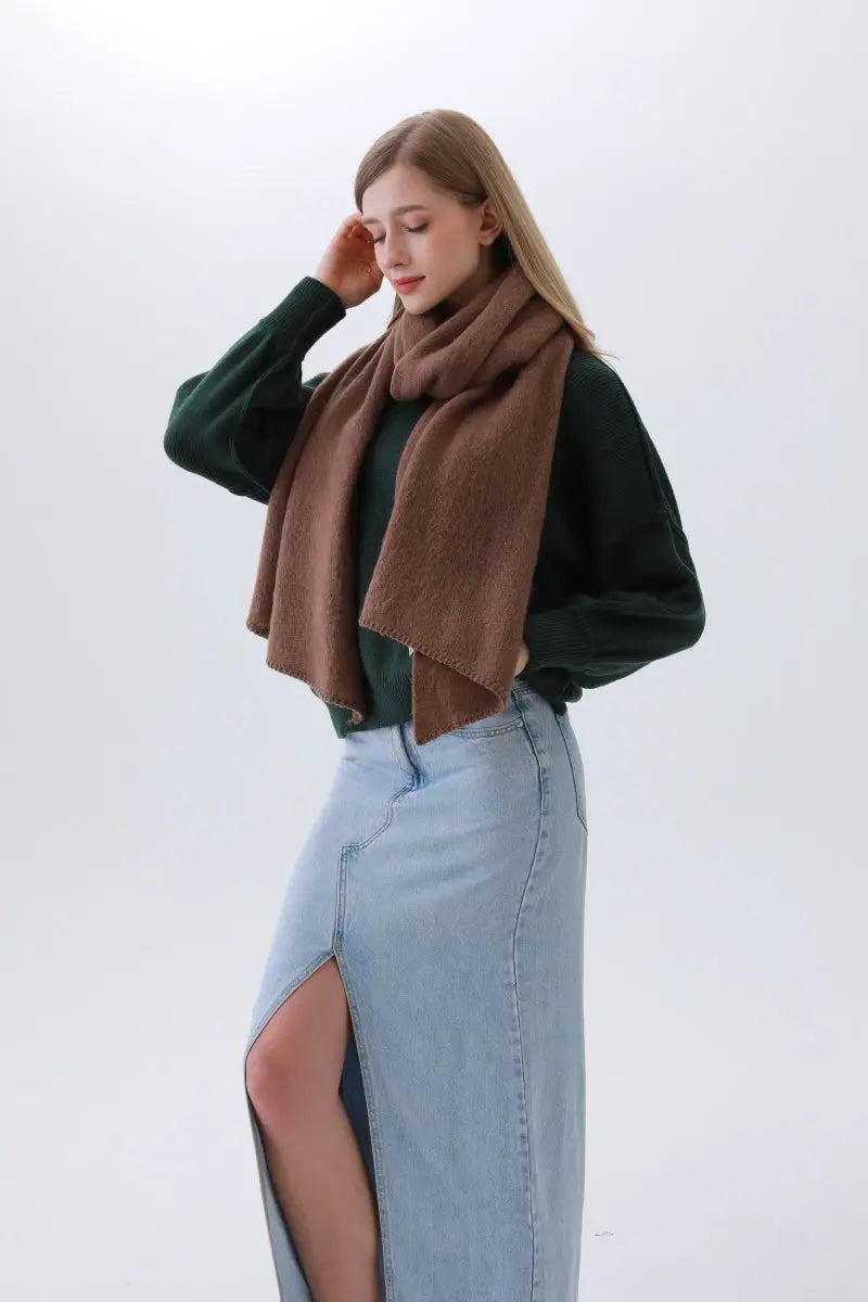Classic Bias-Cut Scarf – Woven Elegance & Timeless Style ✨🧣 - Boho Clothing and Accessories - Flyclothing LLC