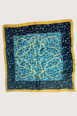 Turquoise Feather Bandana – Bohemian Silky Elegance🌿 - Boho Clothing and Accessories - Flyclothing LLC