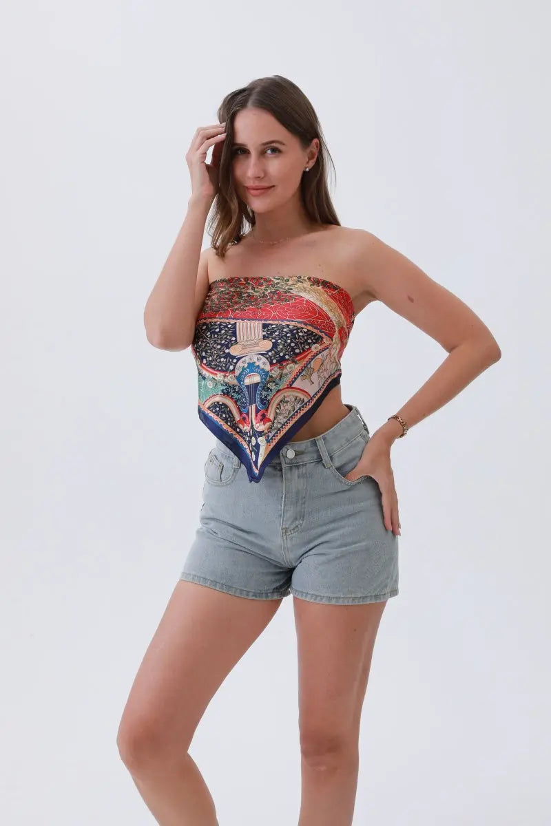 Tree of Life Silk Bandana – Bohemian Wisdom Woven In🌳✨ - Boho Clothing and Accessories - Flyclothing LLC