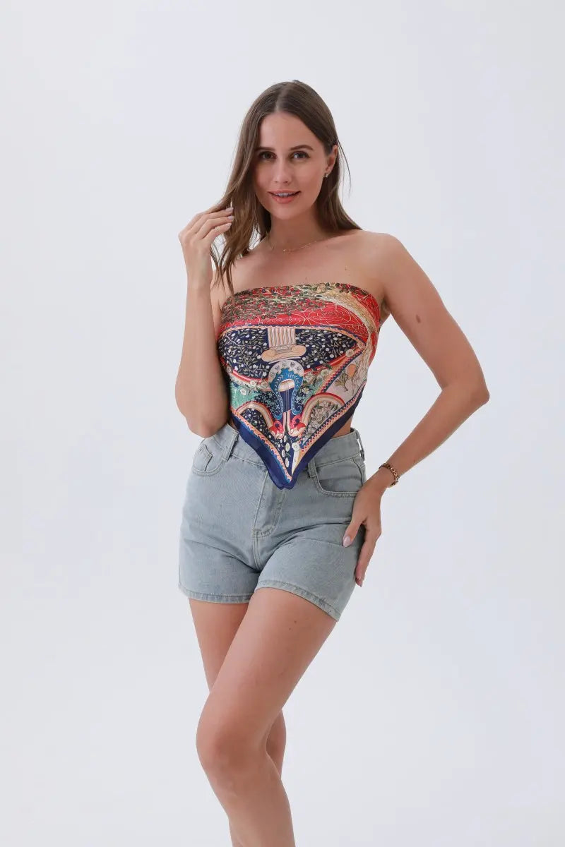 Tree of Life Silk Bandana – Bohemian Wisdom Woven In🌳✨ - Boho Clothing and Accessories - Flyclothing LLC