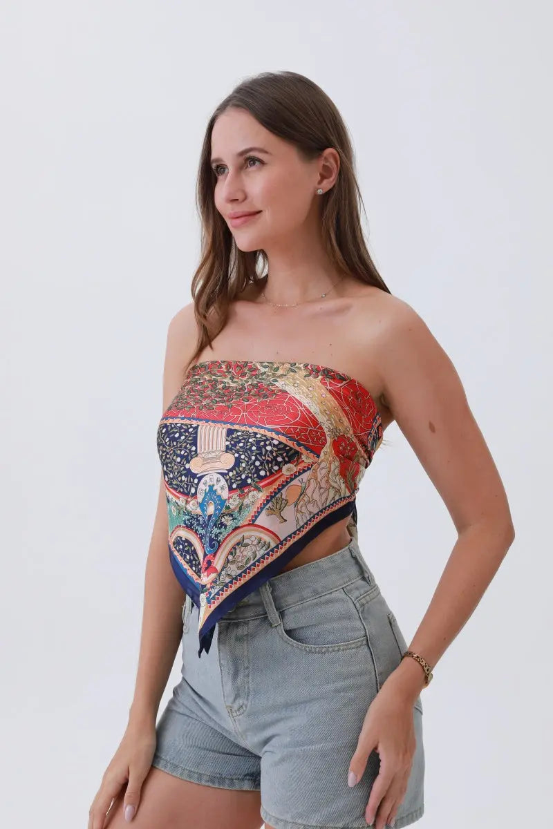 Tree of Life Silk Bandana – Bohemian Wisdom Woven In🌳✨ - Boho Clothing and Accessories - Flyclothing LLC