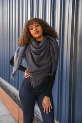 Mohair Square Blanket Scarf - Boho Clothing and Accessories - Flyclothing LLC