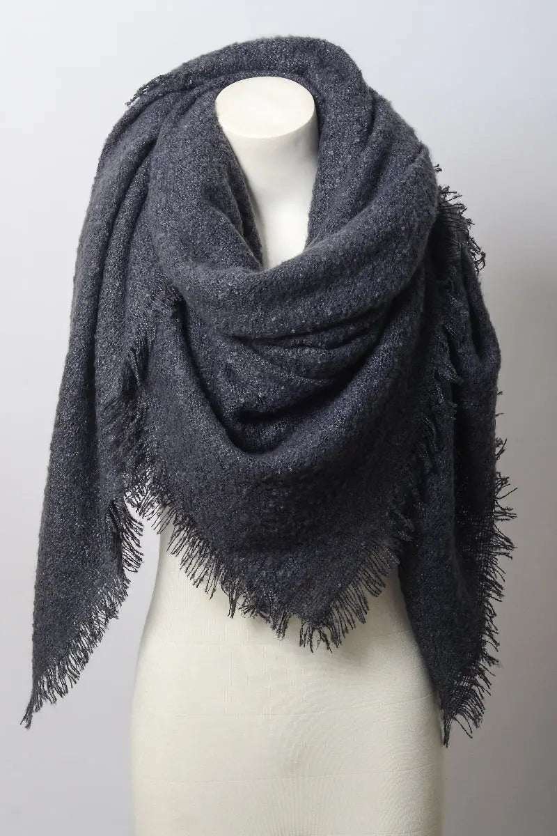 Mohair Square Blanket Scarf - Boho Clothing and Accessories - Flyclothing LLC