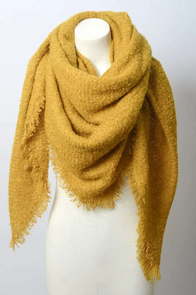 Mohair Square Blanket Scarf - Boho Clothing and Accessories - Flyclothing LLC