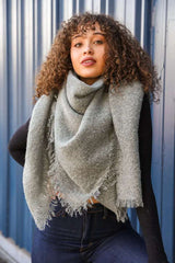 Mohair Square Blanket Scarf - Boho Clothing and Accessories - Flyclothing LLC