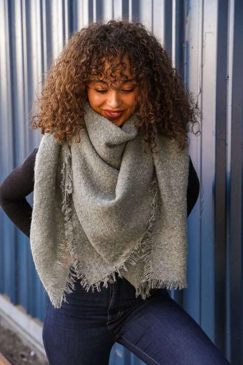Mohair Square Blanket Scarf - Boho Clothing and Accessories - Flyclothing LLC