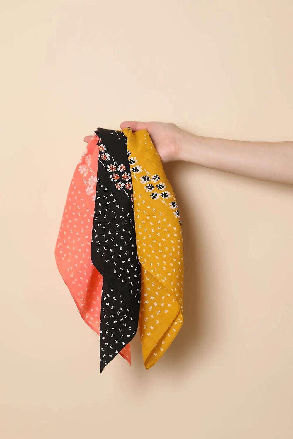 Dotted & Floral Bandana - Boho Clothing and Accessories - Flyclothing LLC