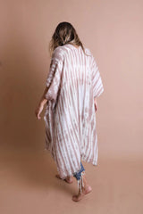 Tie Dye Frayed Kimono - Boho Clothing and Accessories - Flyclothing LLC