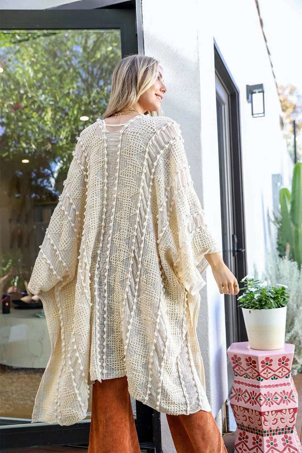 Soft Embroidered Zig Zag Kimono - Boho Clothing and Accessories - Flyclothing LLC