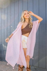 Sunshine Pom Kimono - Boho Clothing and Accessories - Flyclothing LLC