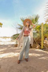 Sunshine Pom Kimono - Boho Clothing and Accessories - Flyclothing LLC