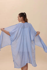 Lightweight Crochet Trim Boho Kimono Cardigan