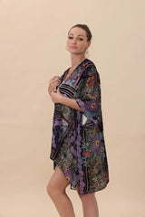 Velvet Bloom Kimono – Luxurious Textures & Artisan Craftsmanship