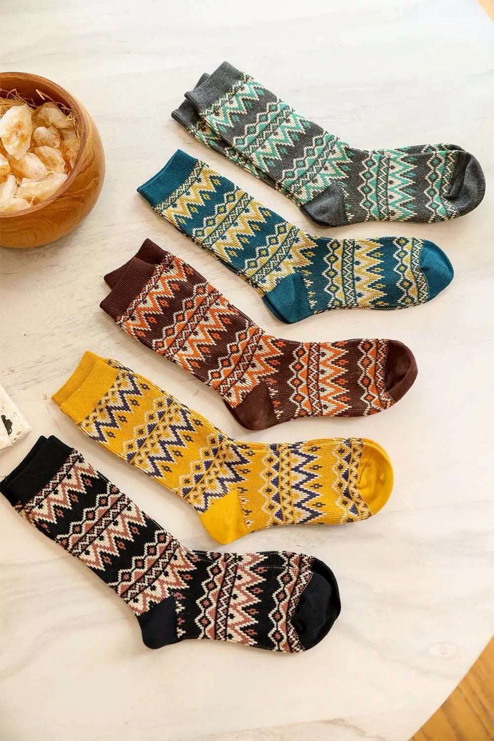 Cozy Tribal Pattern Socks - Boho Clothing and Accessories - Flyclothing LLC