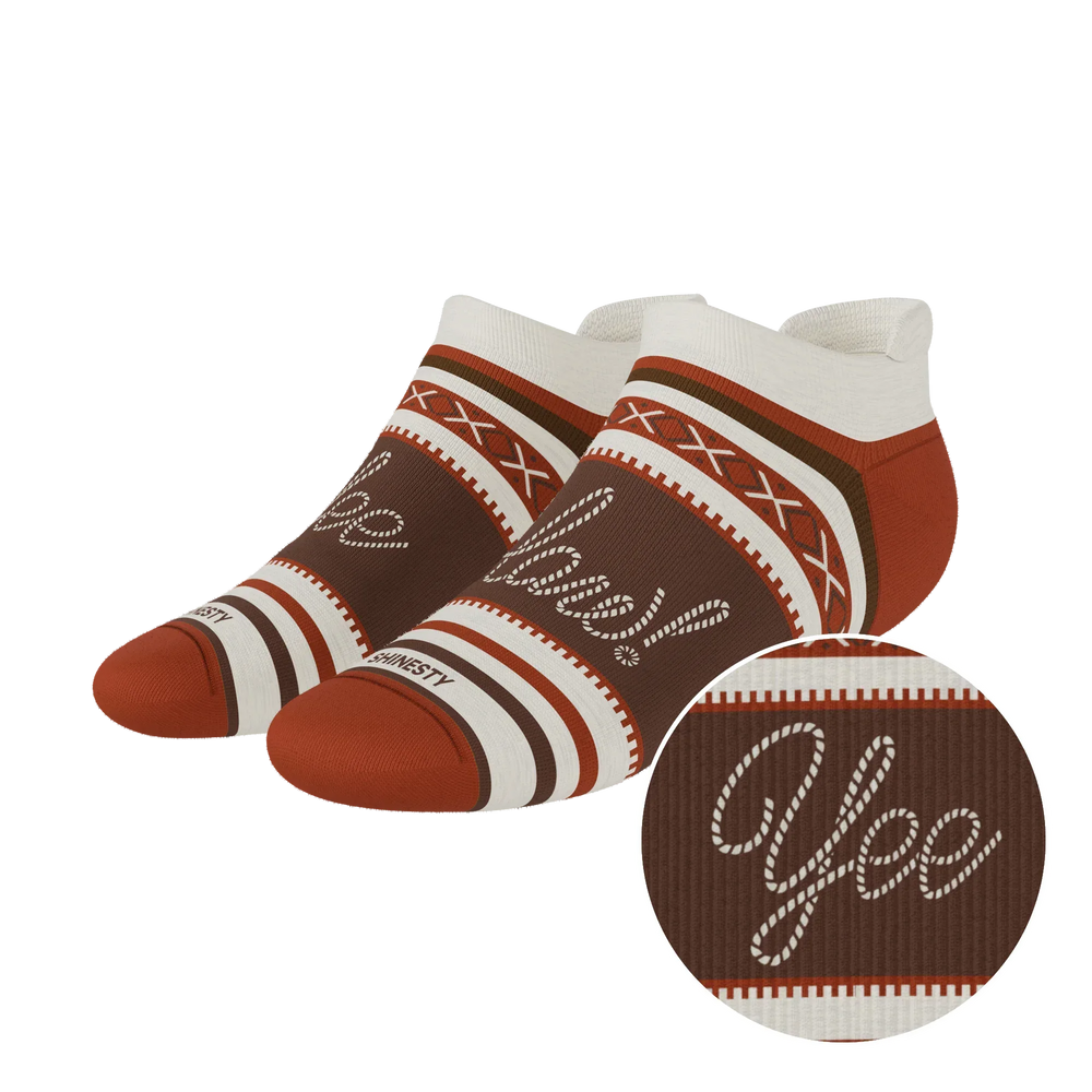 The Yee Haw | Lasso Heel Hammock™ Ankle Socks - Shinesty - Flyclothing LLC