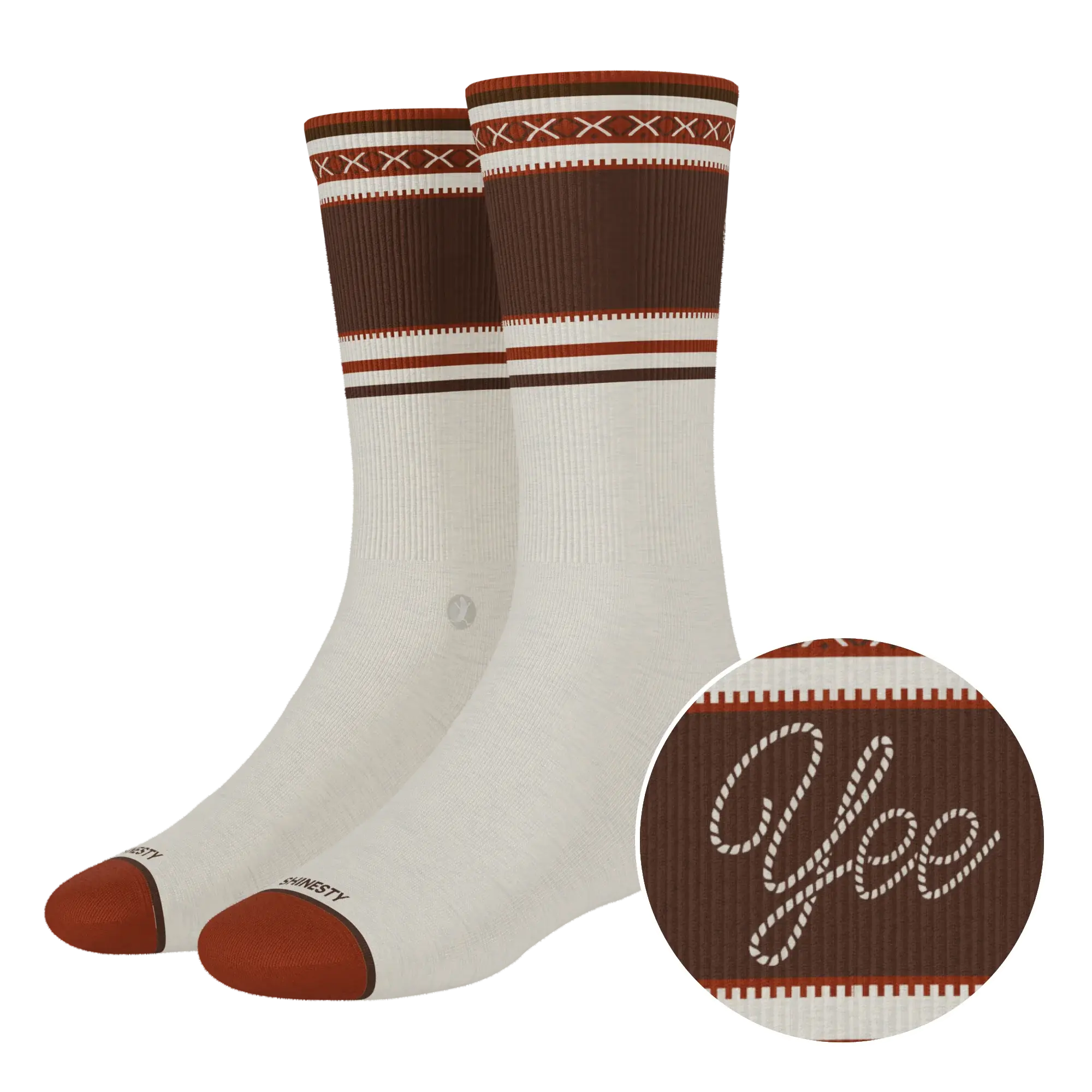 The Yee Haw | Lasso Heel Hammock™ Crew Socks - Shinesty - Flyclothing LLC