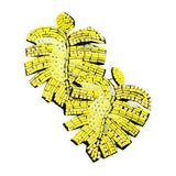 Beaded Tropical Leaf Dangle Earrings - Madeline Love - Flyclothing LLC