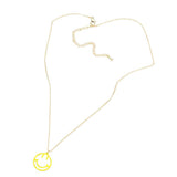 Fashionable Brass Metal Smile Pendant Necklace - Madeline Love - Flyclothing LLC
