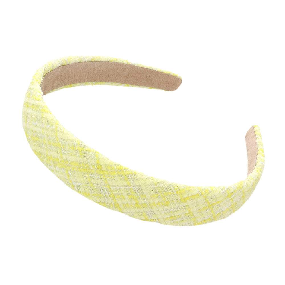 Check Patterned Tweed Headband - Madeline Love - Flyclothing LLC