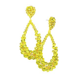 Crystal Bubble Cluster Teardrop Evening Earrings - Madeline Love - Flyclothing LLC