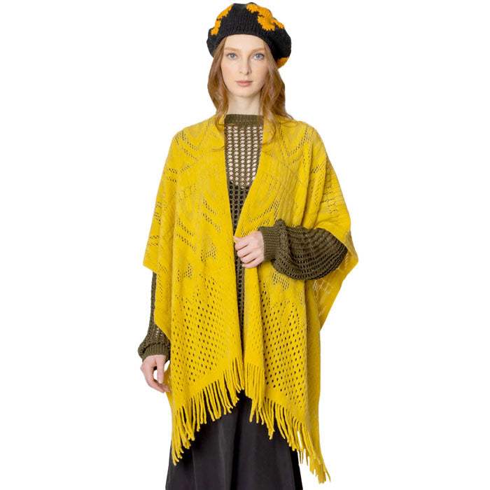Cut Out Detailed Ruana - Madeline Love - Flyclothing LLC
