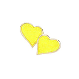 Druzy Heart Stud Earrings - Madeline Love - Flyclothing LLC