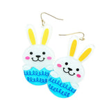 Easter Bunny Resin Dangle Earrings - Madeline Love - Flyclothing LLC