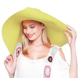 Extra Wide Brim Straw Sun Hat - Madeline Love - Flyclothing LLC