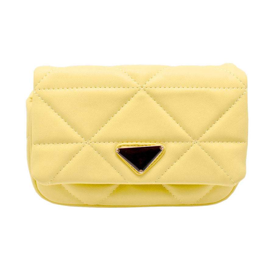 Faux Leather Rectangle Clutch Crossbody Bag - Madeline Love - Flyclothing LLC