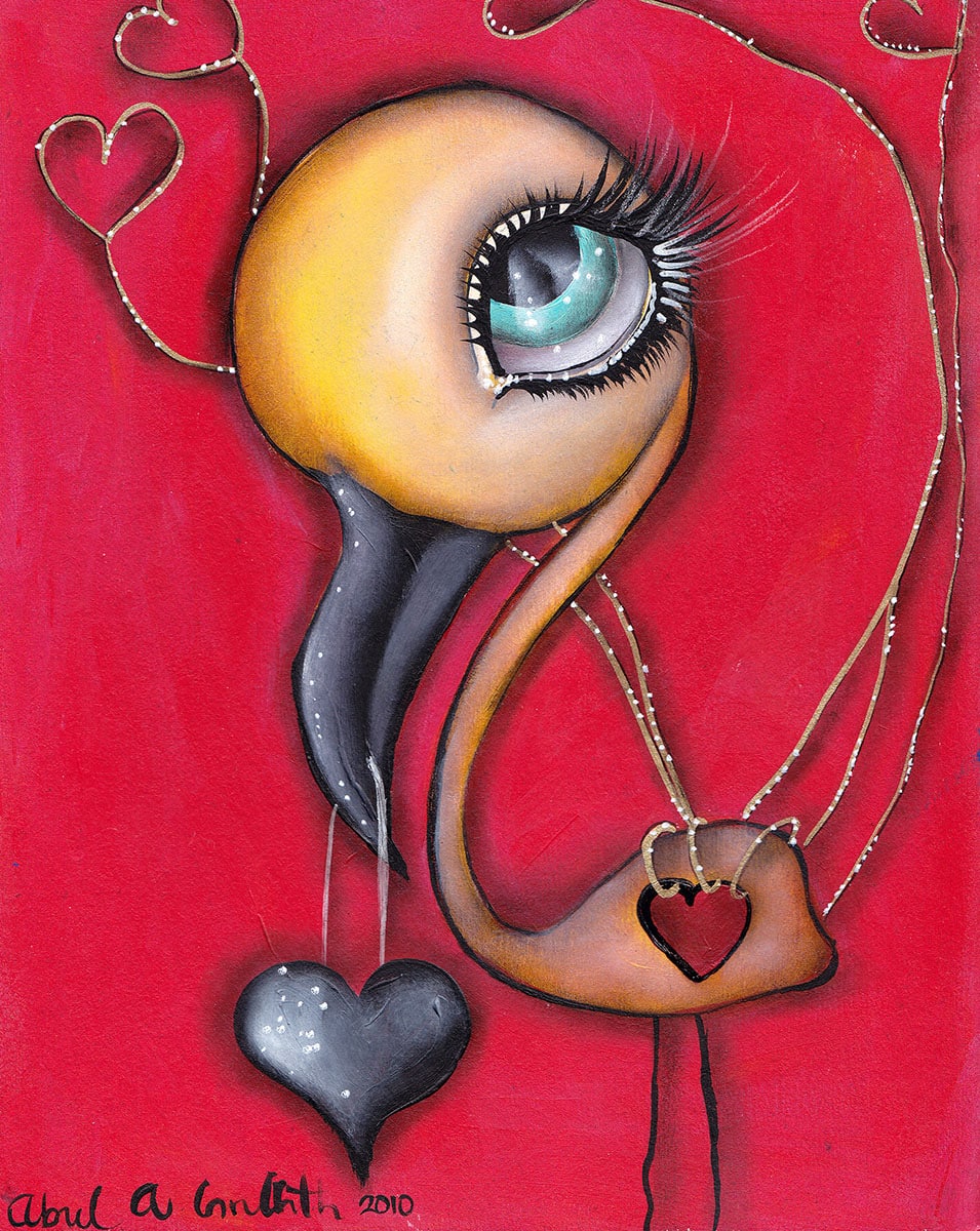 Black Market Art Company Yellow Flamingo Print