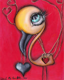 Black Market Art Company Yellow Flamingo Print
