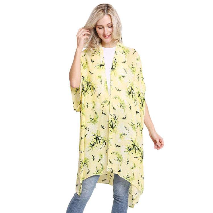 Floral Printed Cover Up Kimono Poncho - Madeline Love - Flyclothing LLC