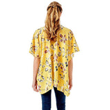 Flower Printed Cover Up Kimono Poncho - Madeline Love - Flyclothing LLC