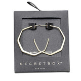 Secret Box 14K Gold Dipped Metal Hoop Earrings - Madeline Love - Flyclothing LLC