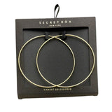 Secret Box 14k Gold Dipped Hoop Earrings - Madeline Love - Flyclothing LLC