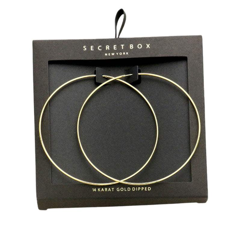 Secret Box 14k Gold Dipped Hoop Earrings - Madeline Love - Flyclothing LLC