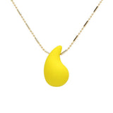 Matte Colored Teardrop Pendant Necklace - Madeline Love - Flyclothing LLC