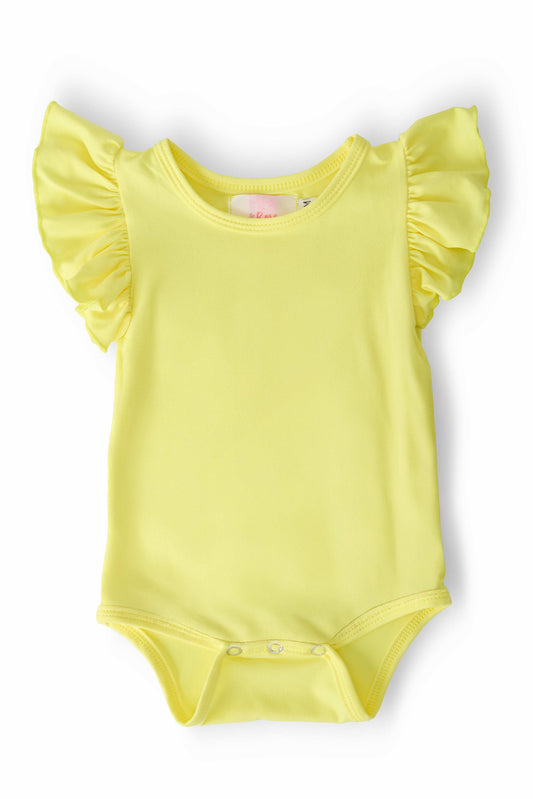 Yellow S/S Flutter Bodysuit - Mila & Rose ® - Flyclothing LLC